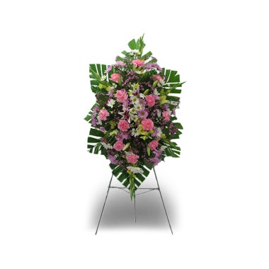 Pastel Mixed Flower Easel