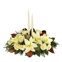 White Magnolia Christmas Centerpiece (BF286-11)